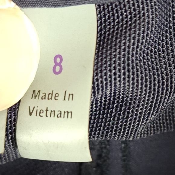 Athleta Navy Blue Zip Pocket Performance Pants Women's Size 8 Moto Style - Picture 9 of 12